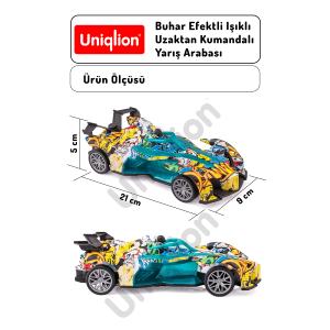 Buhar Efektli Işıklı Uzaktan Kumandalı Yarış Arabası