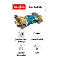 Buhar Efektli Işıklı Uzaktan Kumandalı Yarış Arabası