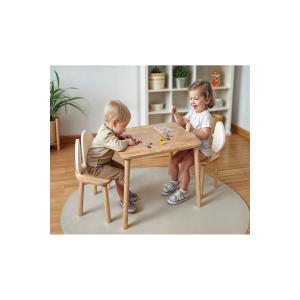 Ahşap Aktivite Masası (2 sandalye 1 masa)